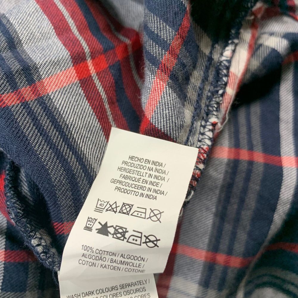 ATMOSPHERE Shirt Womens Size 10 Plaid Button Up Blouse Top Long Sleeve Blue - Picture 7 of 8